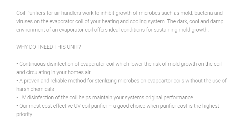 UV Coil Purifiers In Chandler, Queen Creek, Sun Lakes, AZ, And Surrounding Areas
