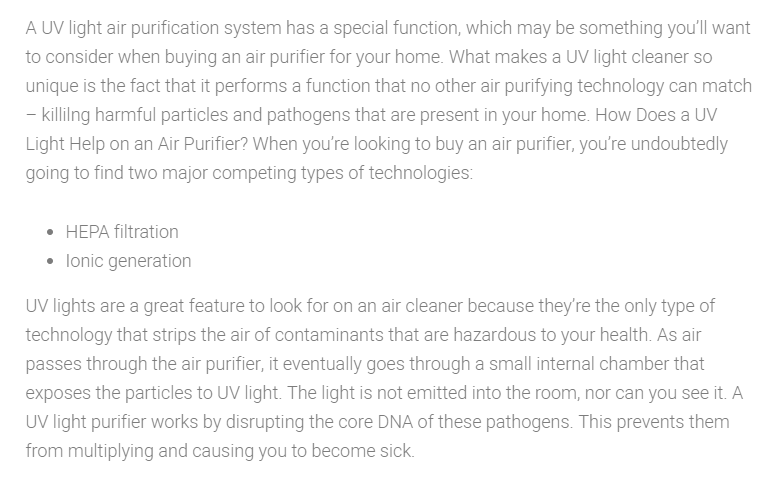 UV Air Purifiers In Chandler, Queen Creek, Sun Lakes, AZ, And Surrounding Areas